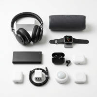 Electronics collection on white … 202607110328